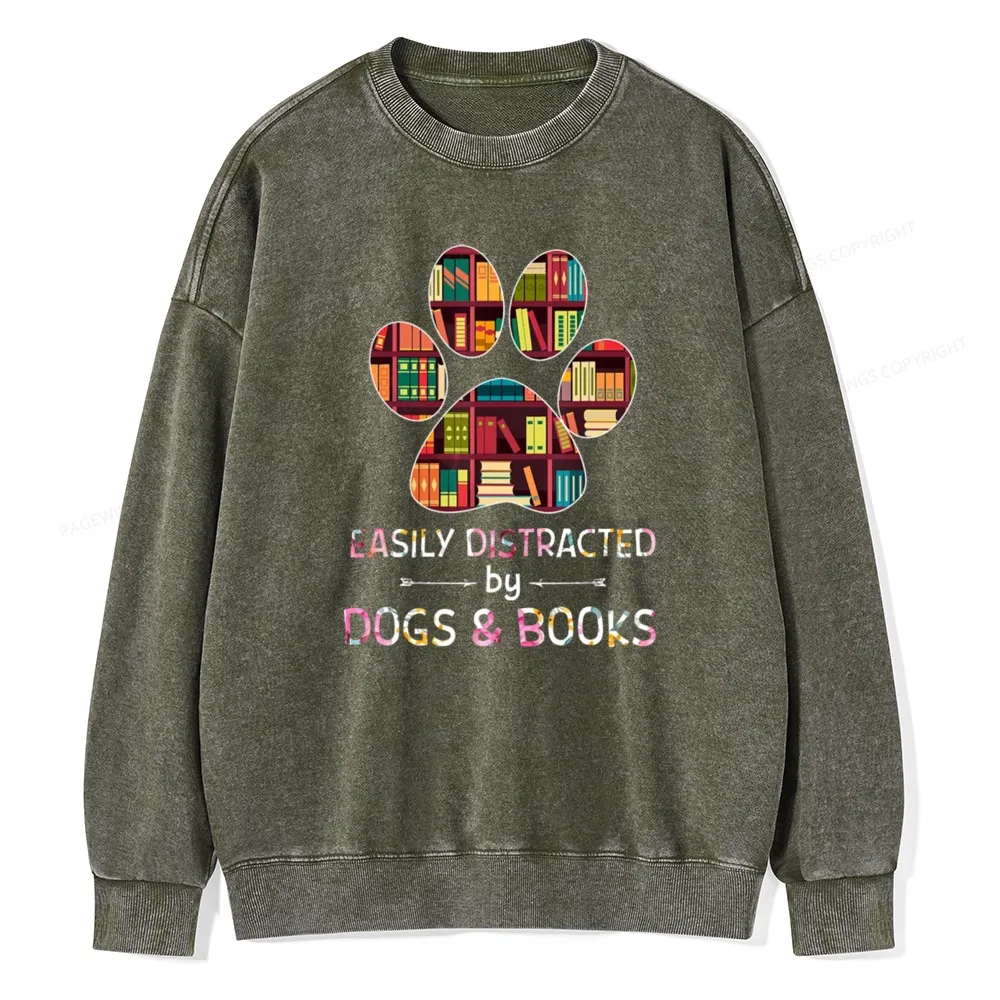 [Copy]Pagewings Mouse Tail's Book Club Unisex Washed Sweatshirt