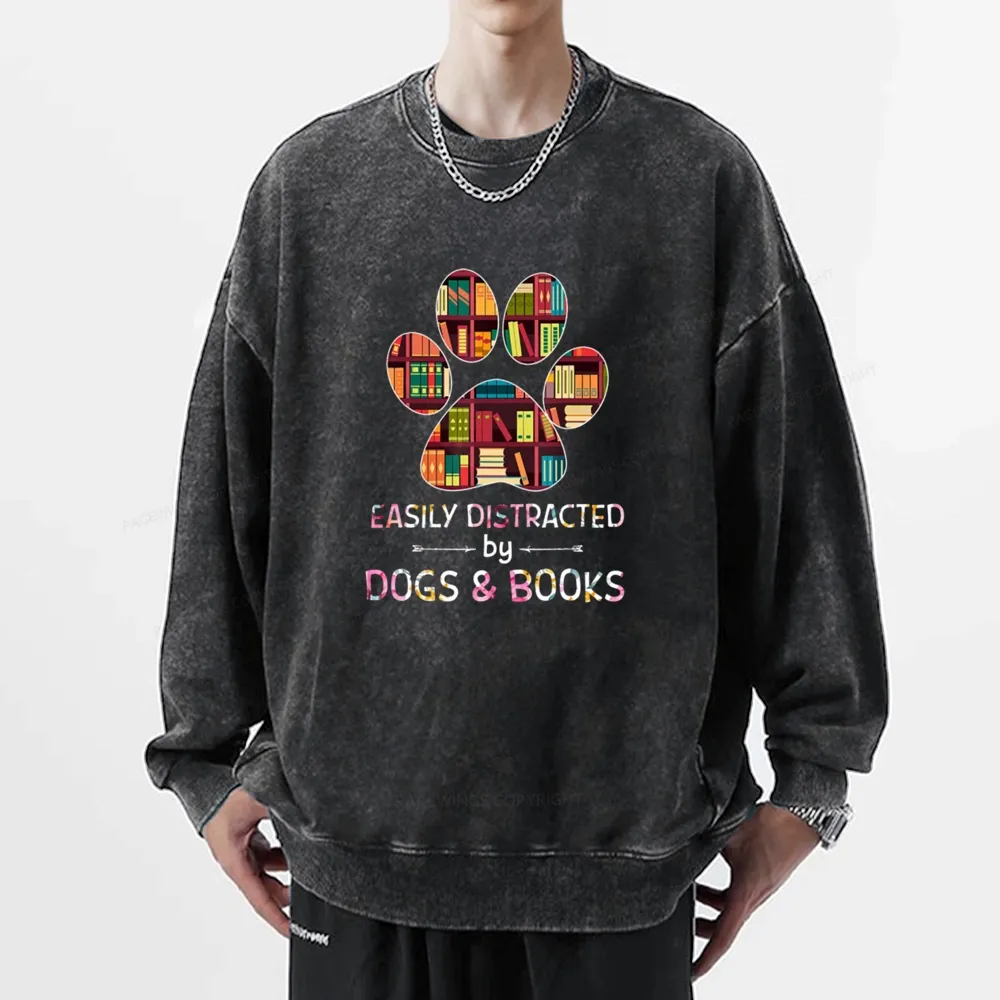 [Copy]Pagewings Mouse Tail's Book Club Unisex Washed Sweatshirt