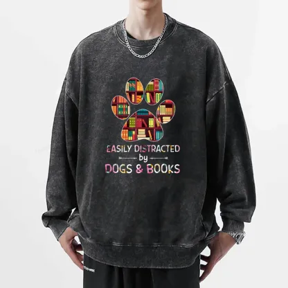 [Copy]Pagewings Mouse Tail's Book Club Unisex Washed Sweatshirt