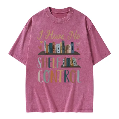 Pagewings I Have No Shelf Control Unisex Washed T-shirt