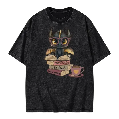 Pagewings Fourth Wing Dargon Unisex Washed T-shirt