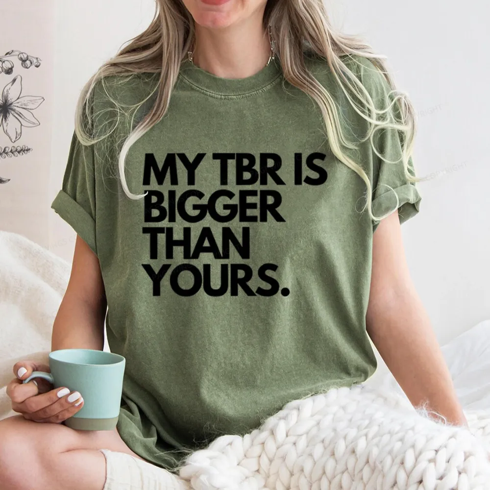 Pagewings My TBR Is Bigger Than Yours Unisex Washed T-shirt