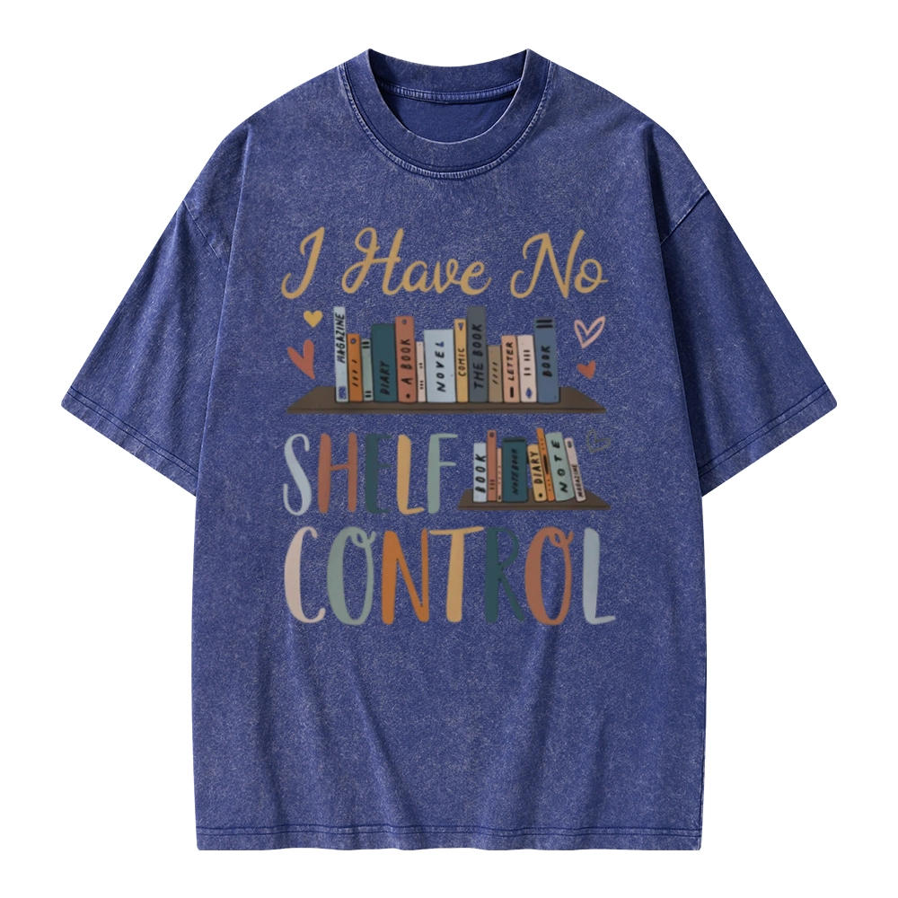 Pagewings I Have No Shelf Control Unisex Washed T-shirt