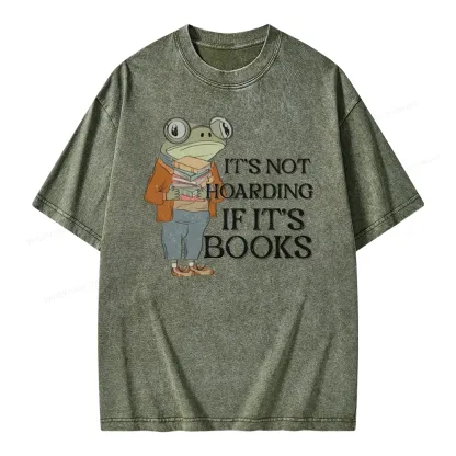 Pagewings It's Not Hoarding If It's Books Unisex Washed T-shirt