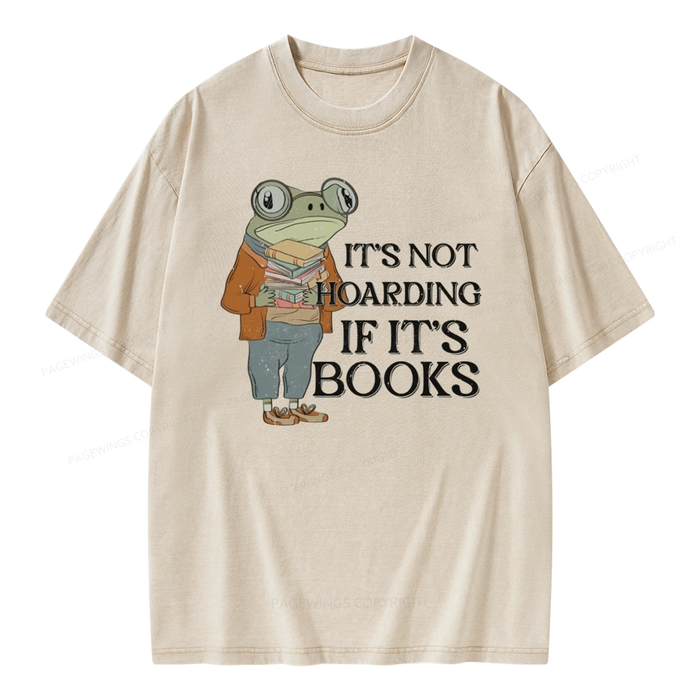 Pagewings It's Not Hoarding If It's Books Unisex Washed T-shirt