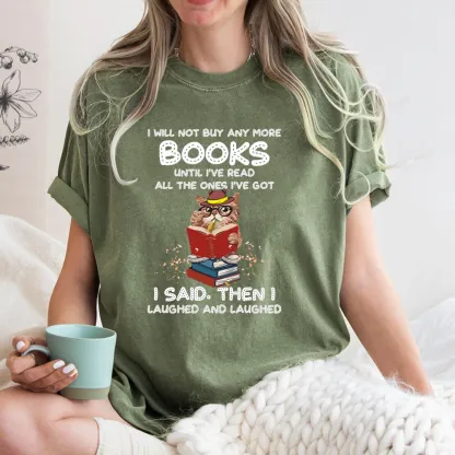 Pagewings I Will Not Buy Any More Books Until I've Read All Unisex Washed T-shirt