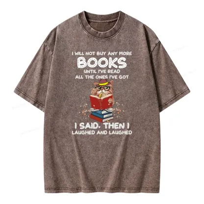 Pagewings I Will Not Buy Any More Books Until I've Read All Unisex Washed T-shirt