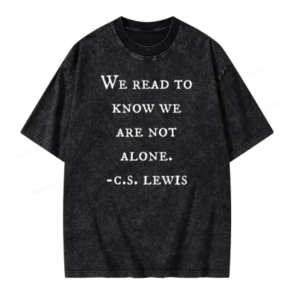 Pagewings We Read To Know We Are Not Alone Unisex Washed T-shirt