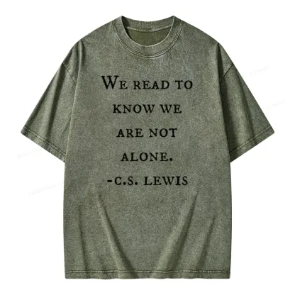 Pagewings We Read To Know We Are Not Alone Unisex Washed T-shirt