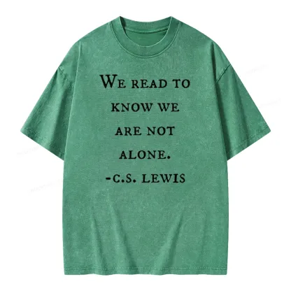 Pagewings We Read To Know We Are Not Alone Unisex Washed T-shirt
