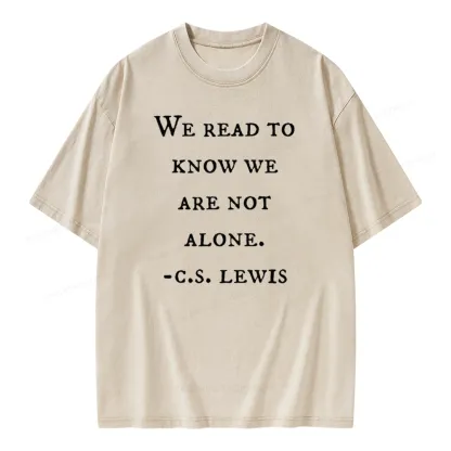 Pagewings We Read To Know We Are Not Alone Unisex Washed T-shirt