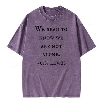 Pagewings We Read To Know We Are Not Alone Unisex Washed T-shirt