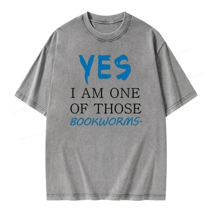 Pagewings Yes I Am One Of Those Bookworms Unisex Washed T-shirt