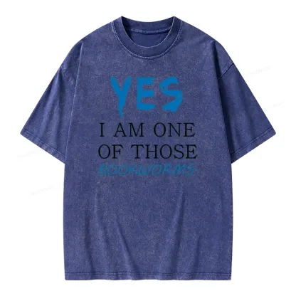 Pagewings Yes I Am One Of Those Bookworms Unisex Washed T-shirt