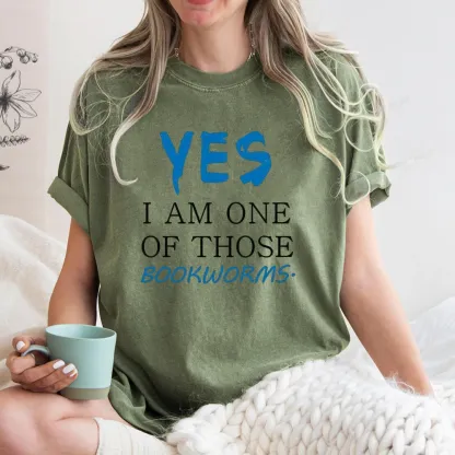 Pagewings Yes I Am One Of Those Bookworms Unisex Washed T-shirt