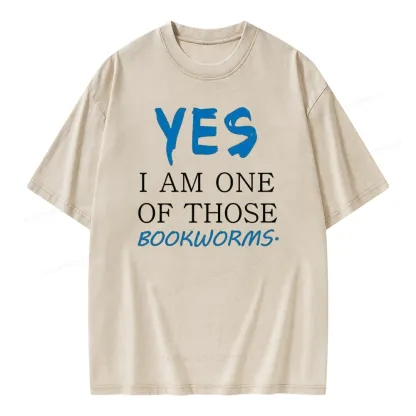 Pagewings Yes I Am One Of Those Bookworms Unisex Washed T-shirt