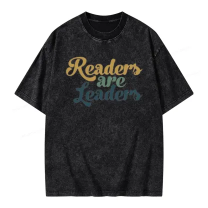 Pagewings Readers Are Leaders Unisex Washed T-shirt