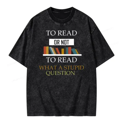 Pagewings To Read Or Not To Read Unisex Washed T-shirt