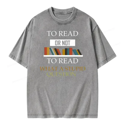 Pagewings To Read Or Not To Read Unisex Washed T-shirt