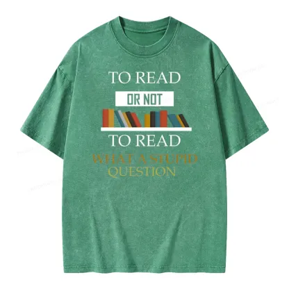 Pagewings To Read Or Not To Read Unisex Washed T-shirt