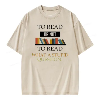 Pagewings To Read Or Not To Read Unisex Washed T-shirt