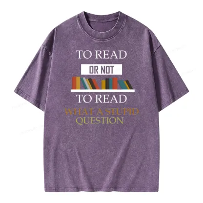 Pagewings To Read Or Not To Read Unisex Washed T-shirt