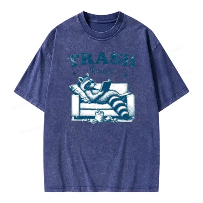 Pagewings Trash Reader Unisex Washed T-shirt