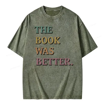 Pagewings The Book Was Better Unisex Washed T-shirt