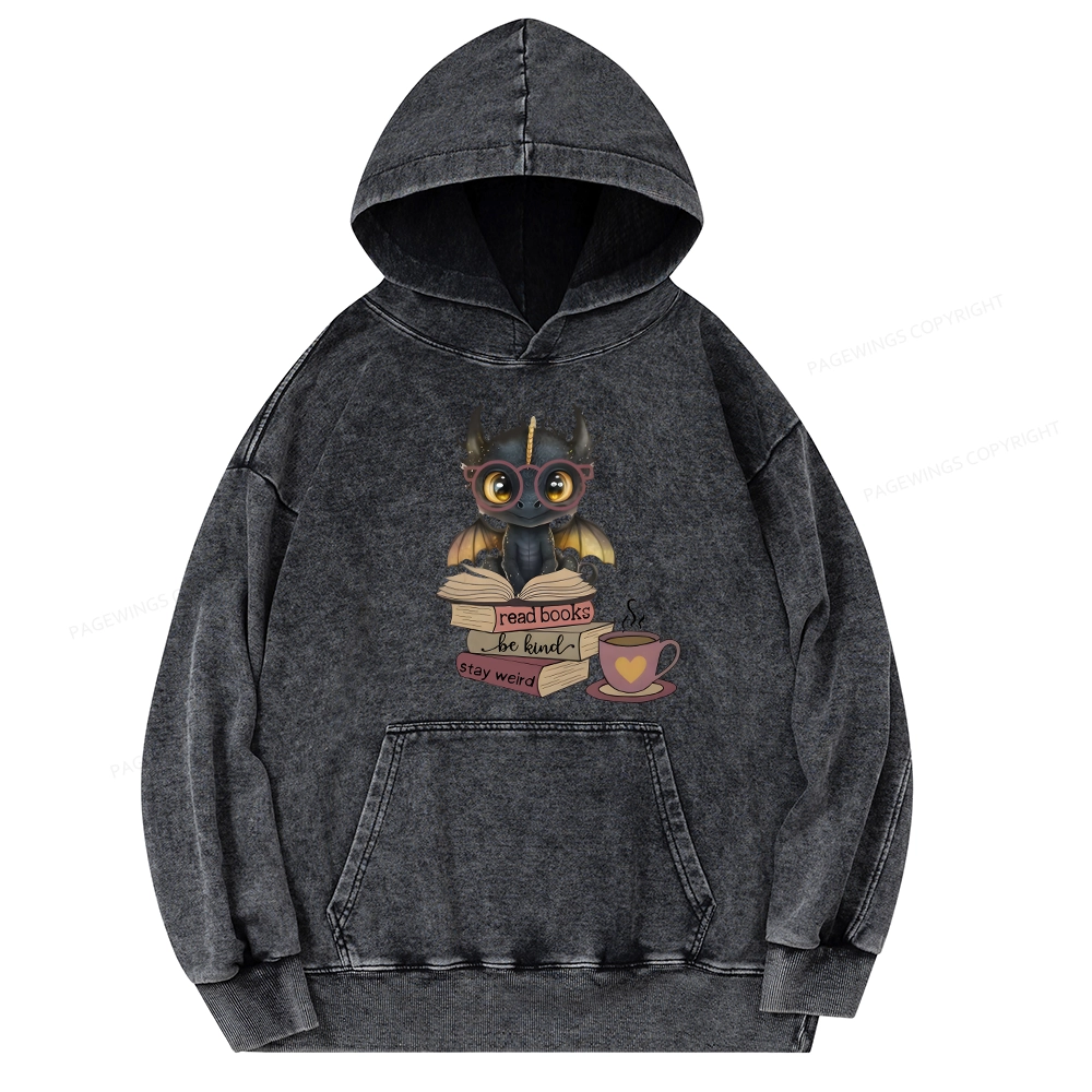 Pagewings Fourth Wing Dargon Unisex Washed Hoodie