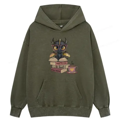 Pagewings Fourth Wing Dargon Unisex Washed Hoodie