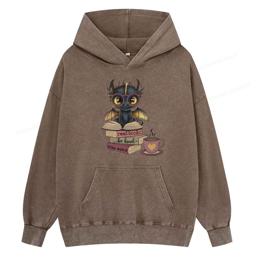 Pagewings Fourth Wing Dargon Unisex Washed Hoodie