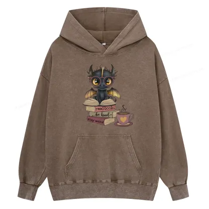 Pagewings Fourth Wing Dargon Unisex Washed Hoodie