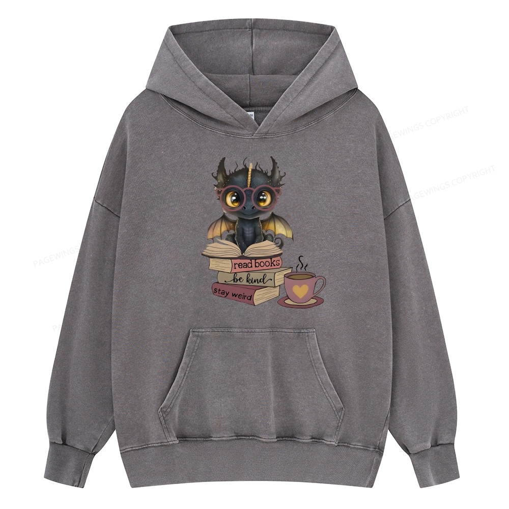 Pagewings Fourth Wing Dargon Unisex Washed Hoodie