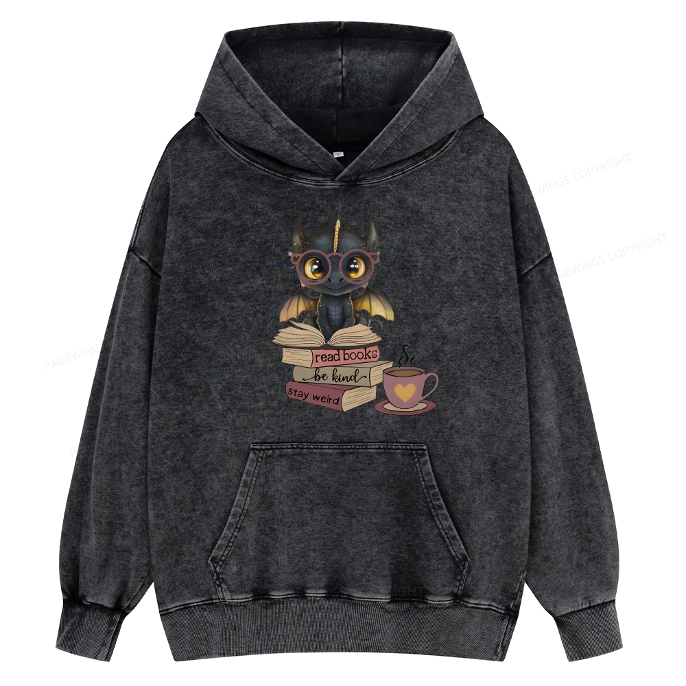 Pagewings Fourth Wing Dargon Unisex Washed Hoodie