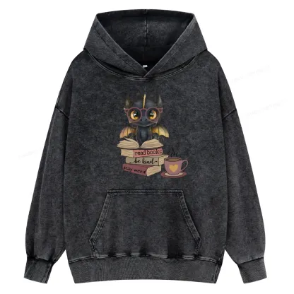 Pagewings Fourth Wing Dargon Unisex Washed Hoodie