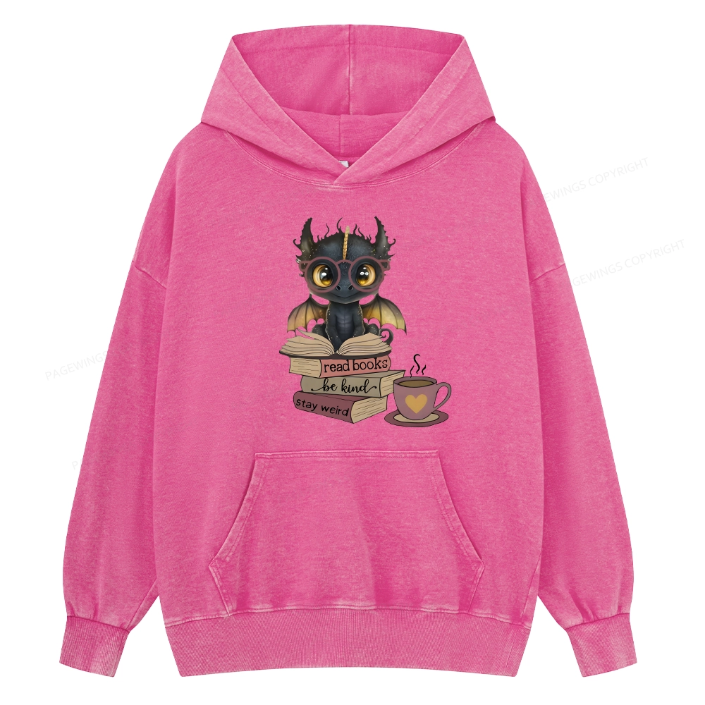 Pagewings Fourth Wing Dargon Unisex Washed Hoodie