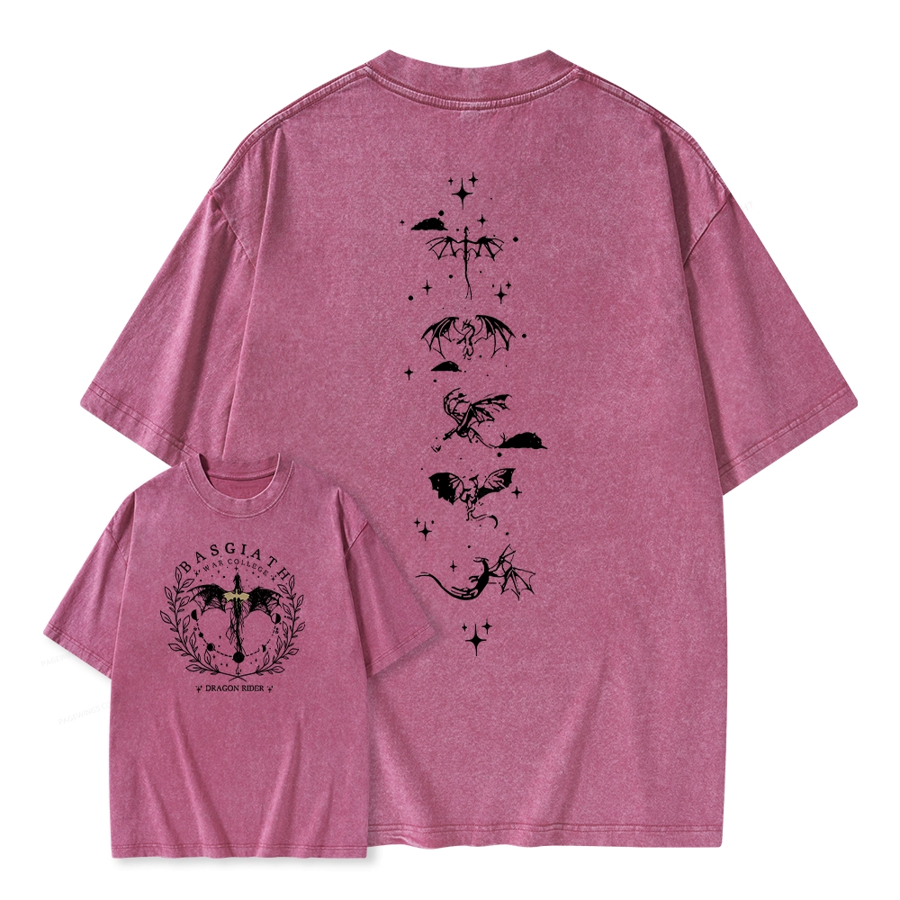 Pagewings Basgiath War College 2-Sided Unisex Washed T-shirt