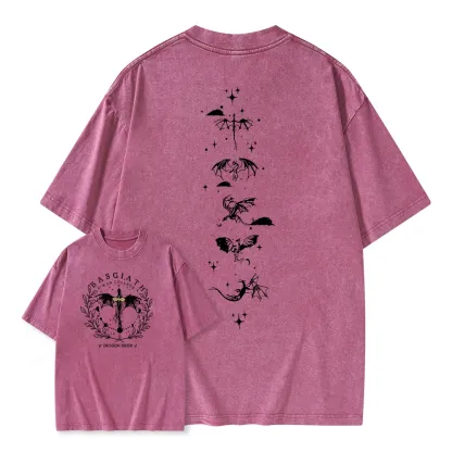 Pagewings Basgiath War College 2-Sided Unisex Washed T-shirt