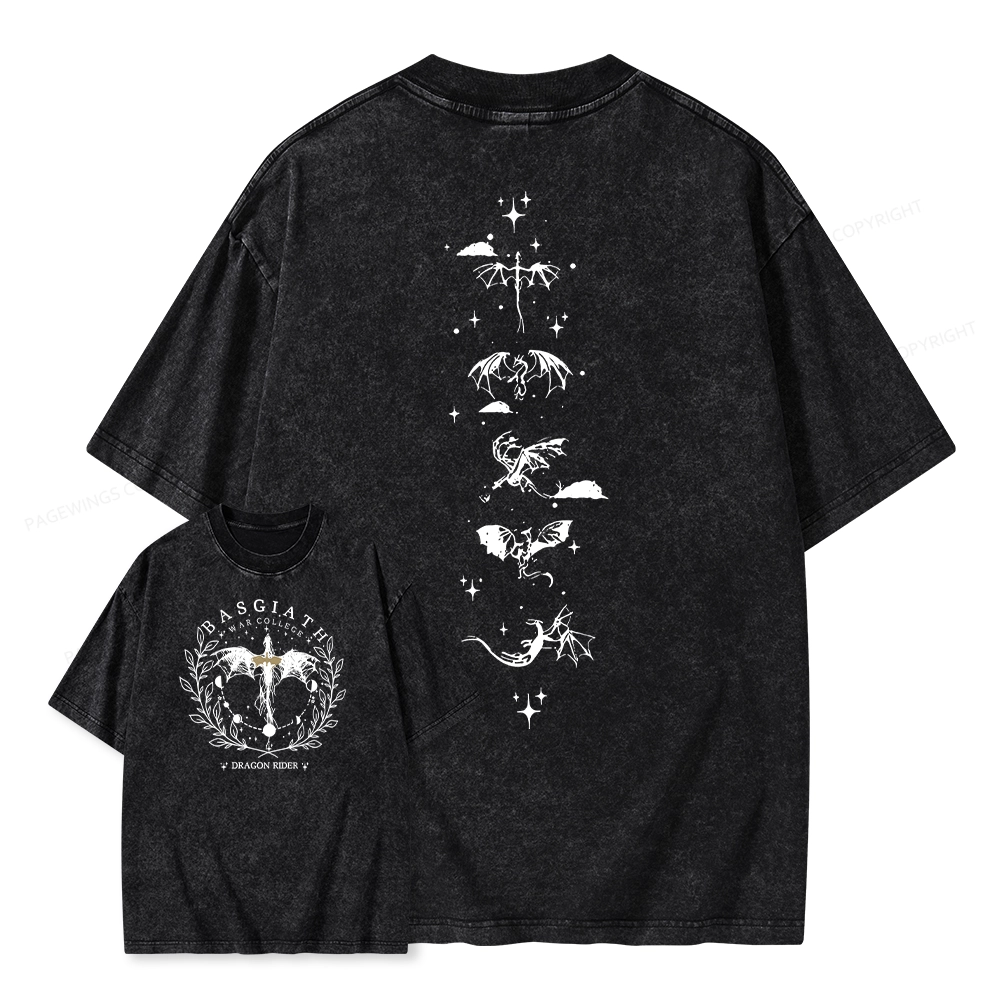 Pagewings Basgiath War College 2-Sided Unisex Washed T-shirt