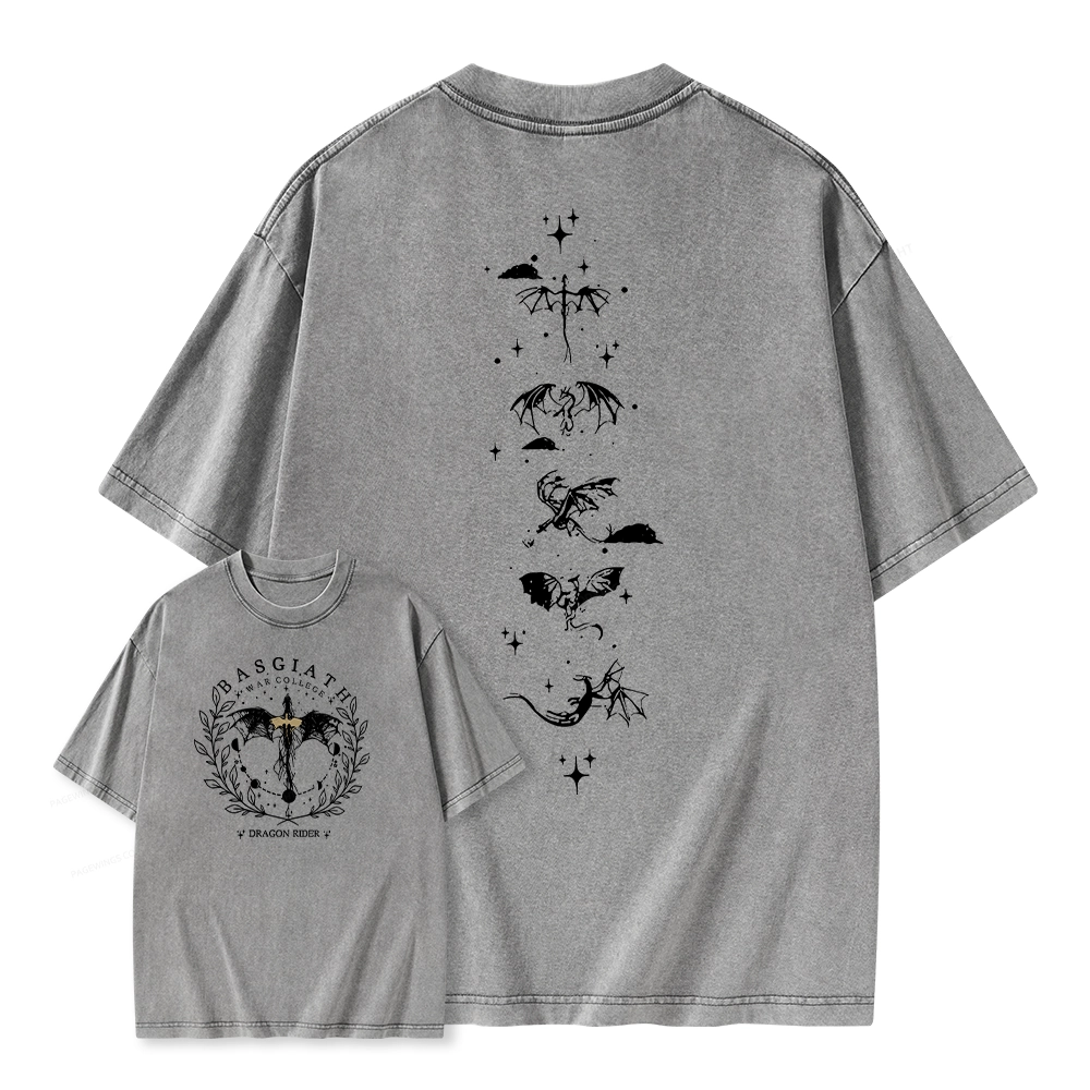 Pagewings Basgiath War College 2-Sided Unisex Washed T-shirt