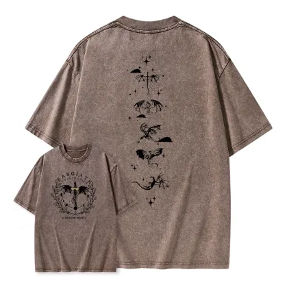 Pagewings Basgiath War College 2-Sided Unisex Washed T-shirt