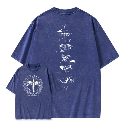 Pagewings Basgiath War College 2-Sided Unisex Washed T-shirt