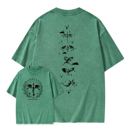 Pagewings Basgiath War College 2-Sided Unisex Washed T-shirt