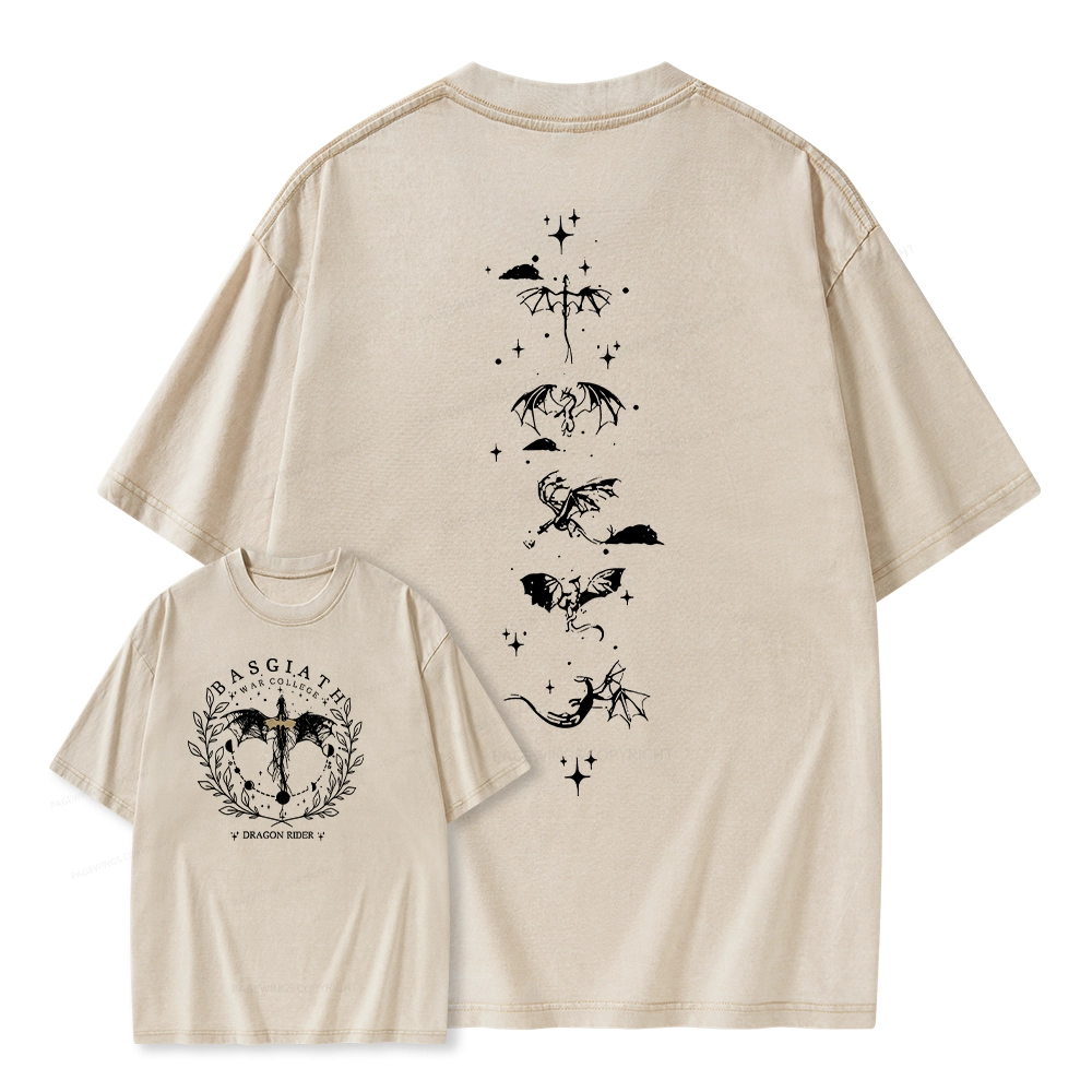 Pagewings Basgiath War College 2-Sided Unisex Washed T-shirt