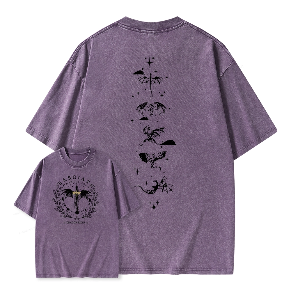 Pagewings Basgiath War College 2-Sided Unisex Washed T-shirt
