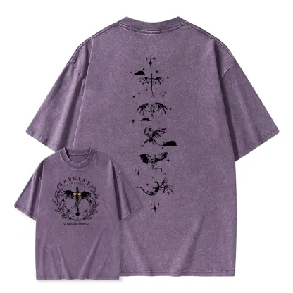 Pagewings Basgiath War College 2-Sided Unisex Washed T-shirt