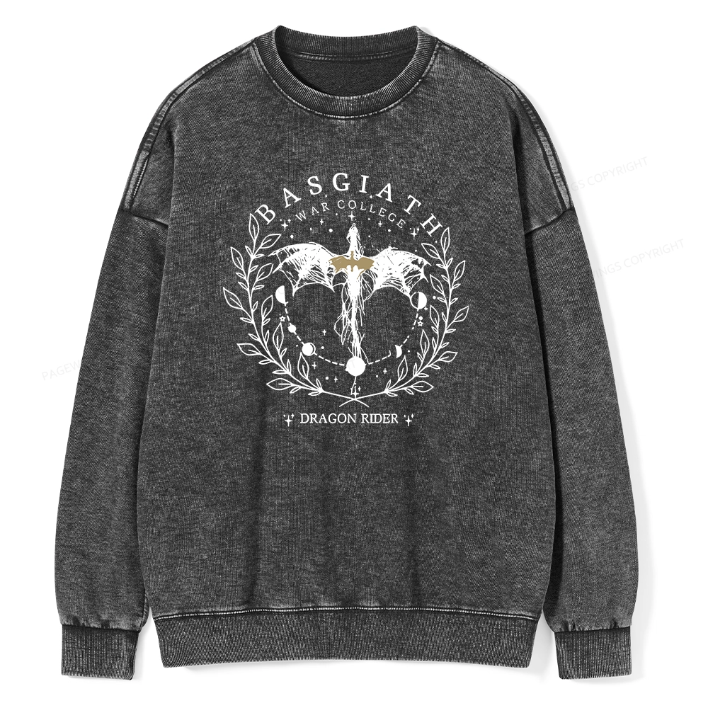 Pagewings Basgiath War College 2-Sided Unisex Washed Sweatshirt