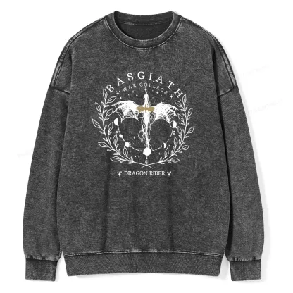 Pagewings Basgiath War College 2-Sided Unisex Washed Sweatshirt