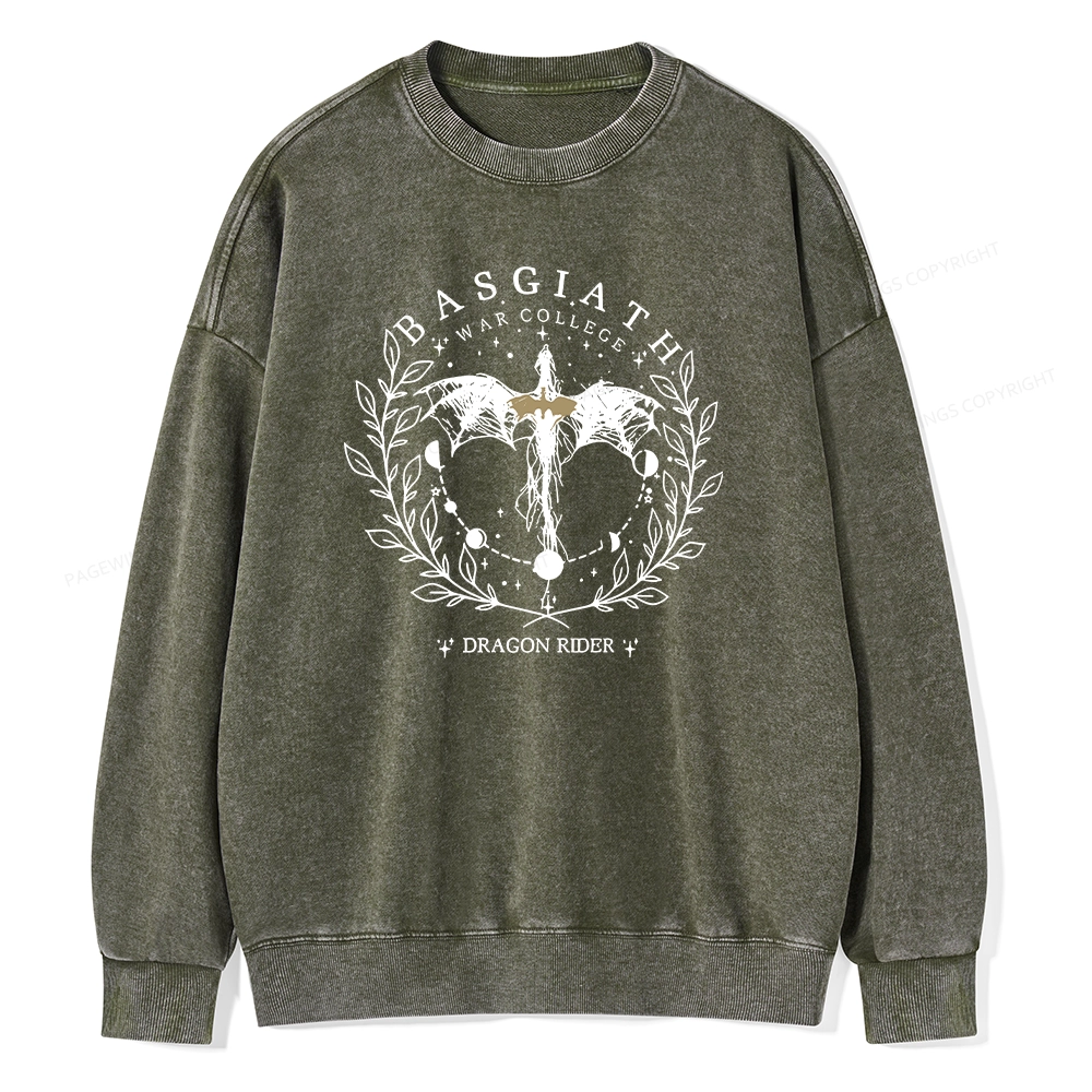 Pagewings Basgiath War College 2-Sided Unisex Washed Sweatshirt
