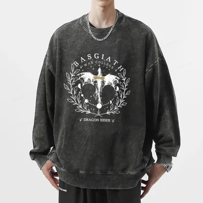 Pagewings Basgiath War College 2-Sided Unisex Washed Sweatshirt